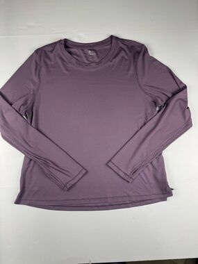 Danskin Ribbed Long Sleeve performance Tee - Mauve